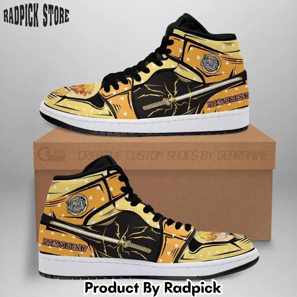 Zenitsu agatsuma air jordan high top sneakers anime  rp0401320